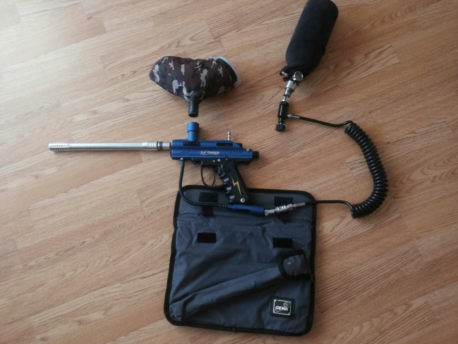 paintball marker + mamba + loader + maska + boca za zrak