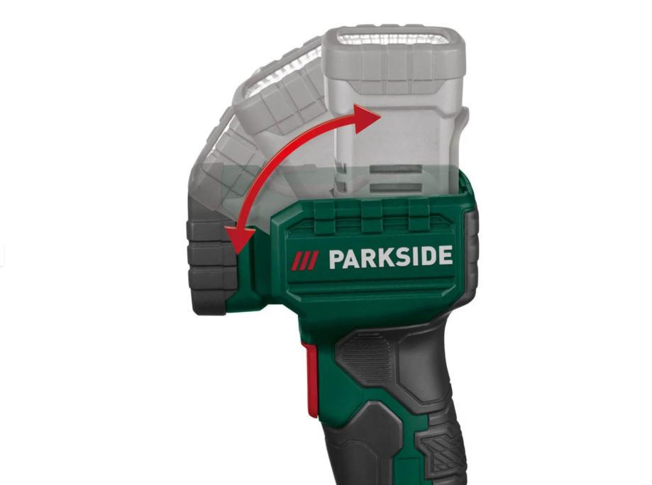 Crivit Parkside 20V Akku-Handlampe – Hell, Neigbar, Mit Haken & Softgriff, Ohne Akku/Ladegerät