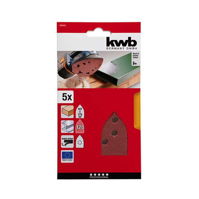 KWB quick-stick set brusnih papira za višenamjenske brusilice 107x175