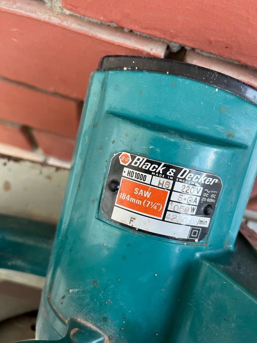 Black and Decker cirkular Made in England