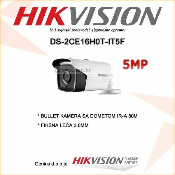 HIKVISION 5MP BULLET KAMERA SA DOMETOM IRA 80M