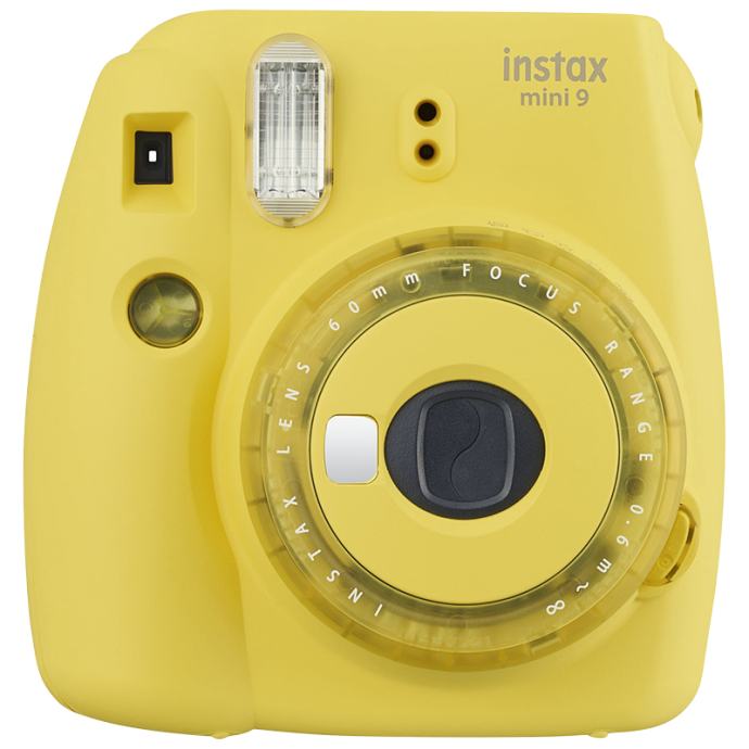 Fujifilm Instax Mini 9 instant Fuji polaroid fotoaparat - Clear Yellow