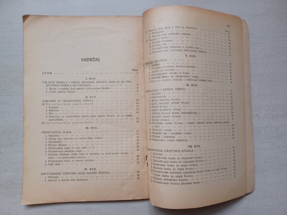 Dr Adolf Cluss Proizvodnja žeste (špirita) RIJETKO