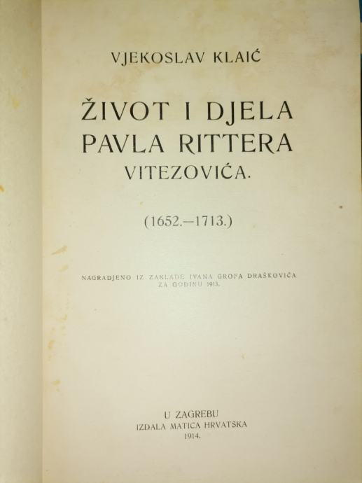 Život i djela Pavla Rittera Vitezovića