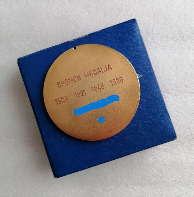 1 Hrvatski Moto Klub Zagreb Spomen Medalja sa brojem u kutiji