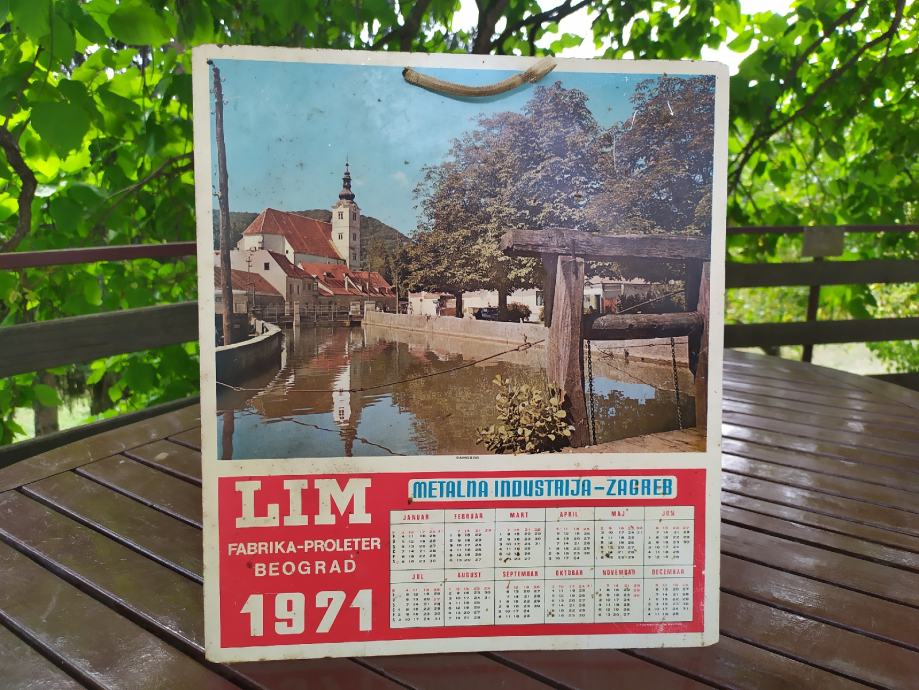 Limena reklama kalendar LIM 1971g