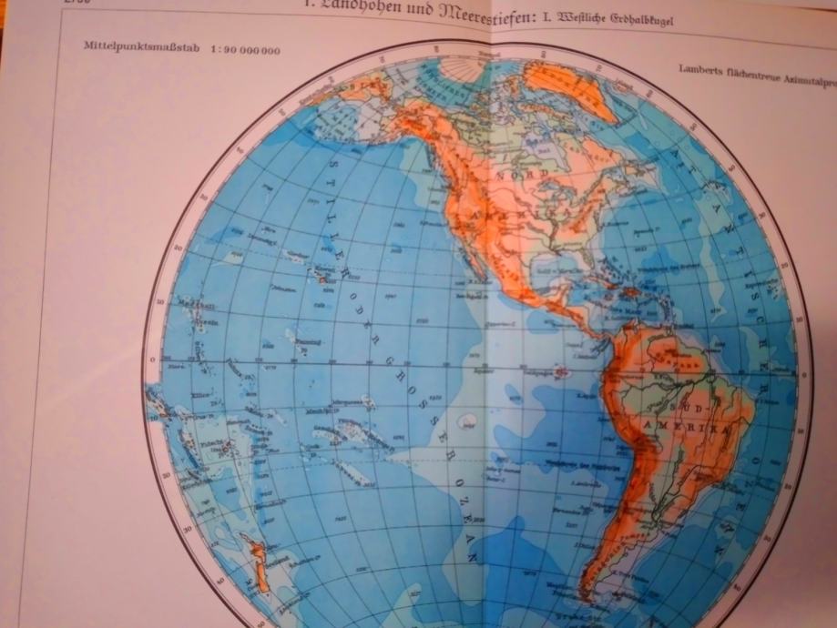 stare geografske karte 2 kom zapadna i juŽna polutka kopno i more