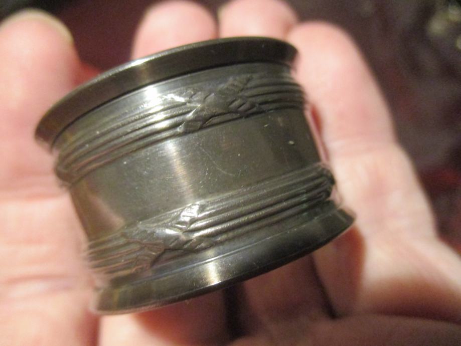 Stilski prsten za ubruse/salvete, 19. st, srebro Minerva, 2 žiga, 10.7