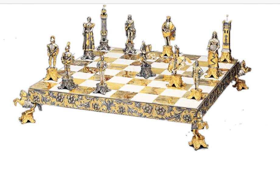 Unikat šahovska ploča s figurama Italfama FLORENTINE RENASSAINCE