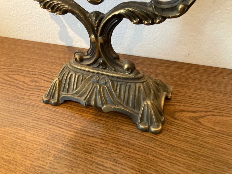 Vintage 20 BEAUTY & THE BEAST Rococo Style Ornate Brass Mirror