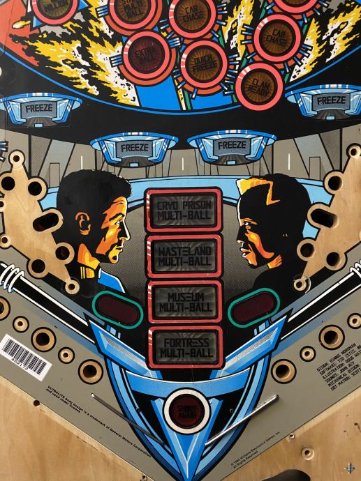 Fliper Demolition man, samo playfield, Williams 1994