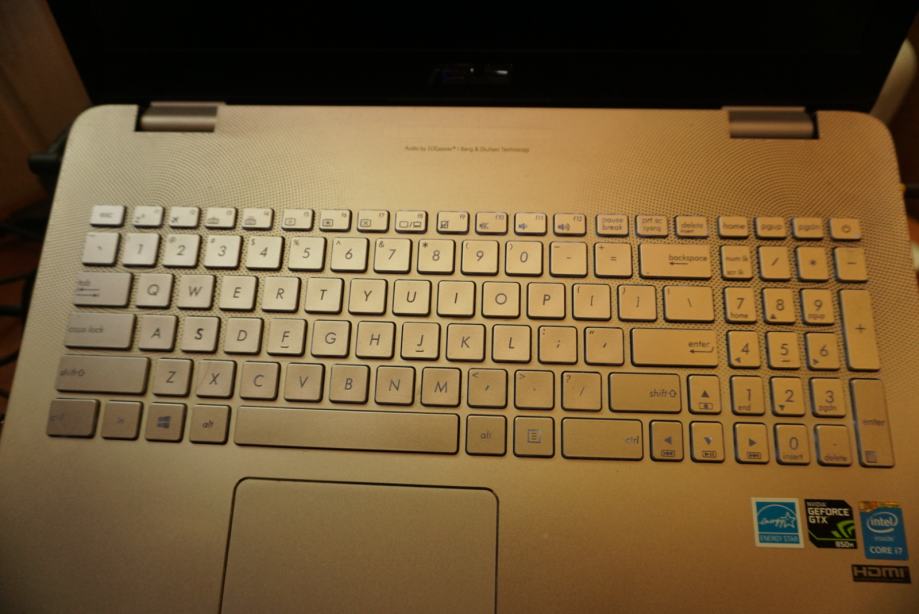 Clavier AZERTY Français Rétroéclairé Pour Asus N551J - Argent/Noir - Neuf D'origine