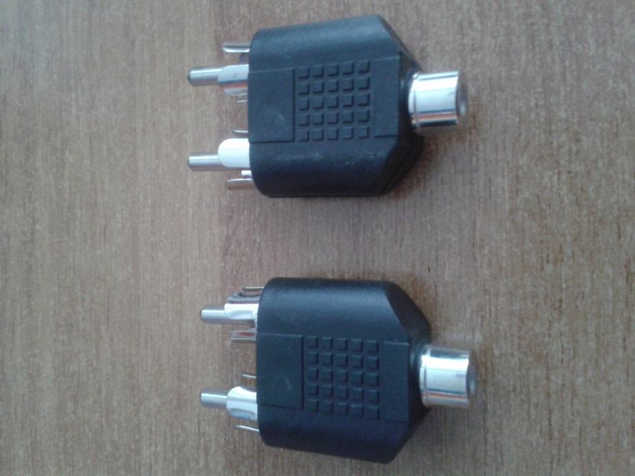 Audio adapter - 2 x RCA plug na 3,5 mm stereo jack