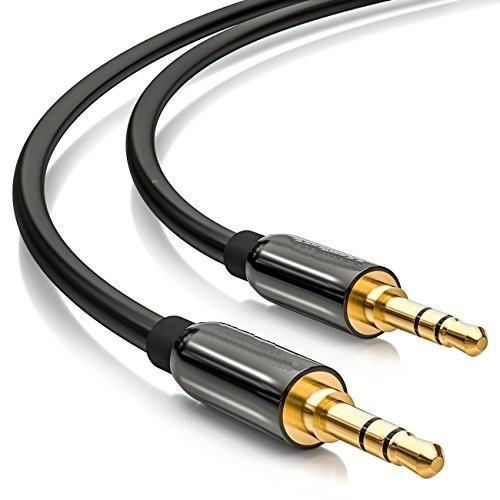 Audio AUX kabel, 3.5mm, muški/muški konektori, 1,5m, crni