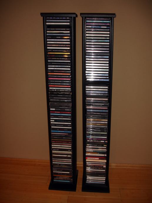 Dvije polovne stojeće police za CD/DVD