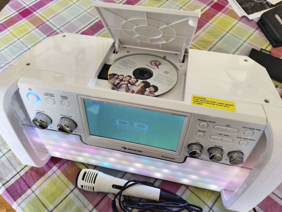Karaoke sustav za djecu Auna DiscoFever CD, USB, Bluetooth