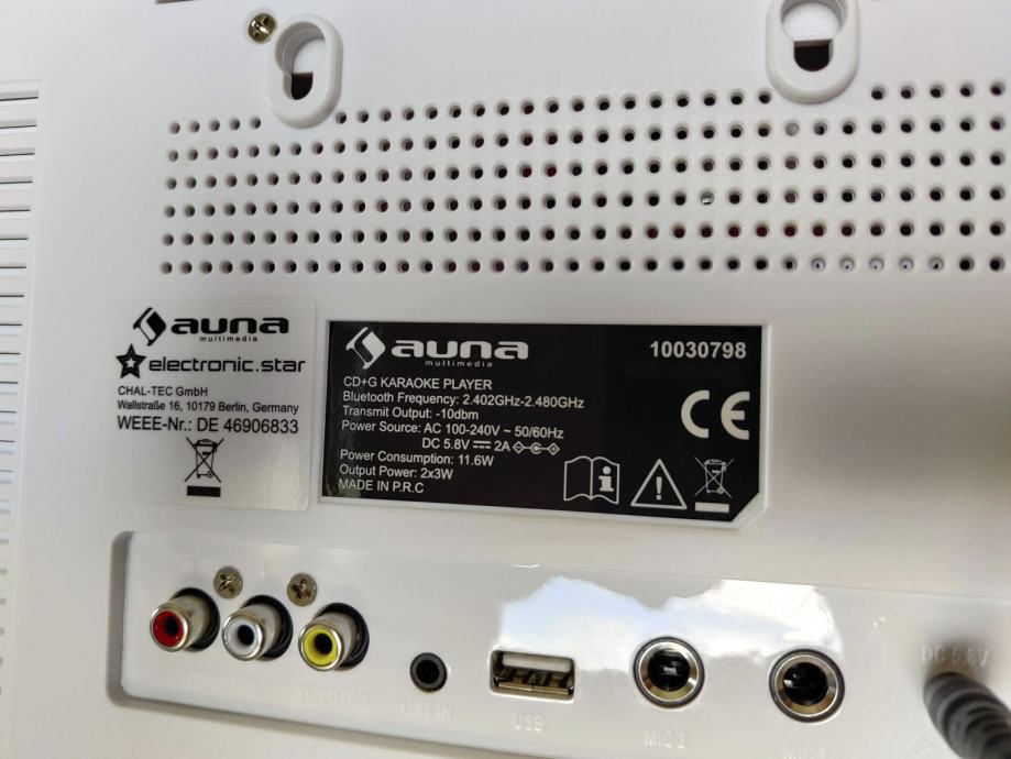 Karaoke sustav za djecu Auna DiscoFever CD, USB, Bluetooth