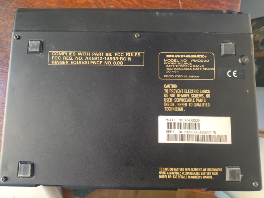 MARANTZ PMD222 3 head varispeed cassette recorder