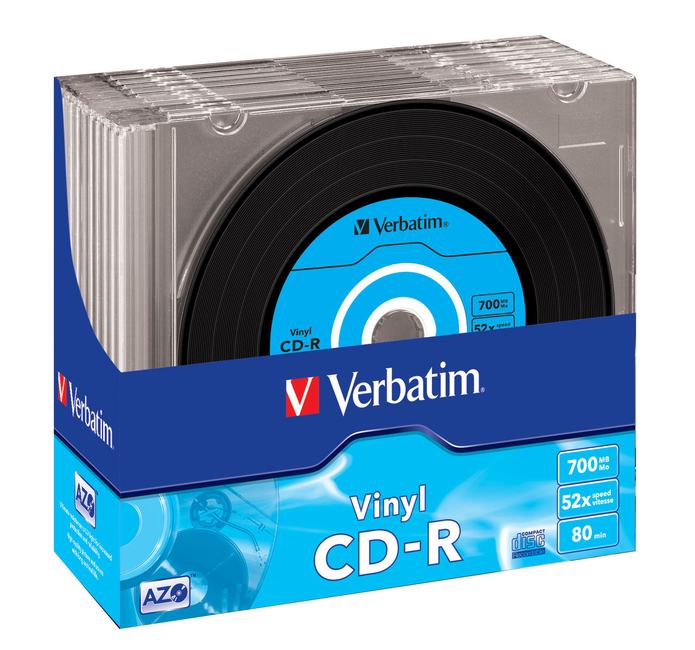 Verbatim CDR digital Vinly 10pack 700MB 80min 52x AZO