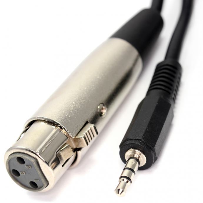 XLR kabel: 3,5 mm