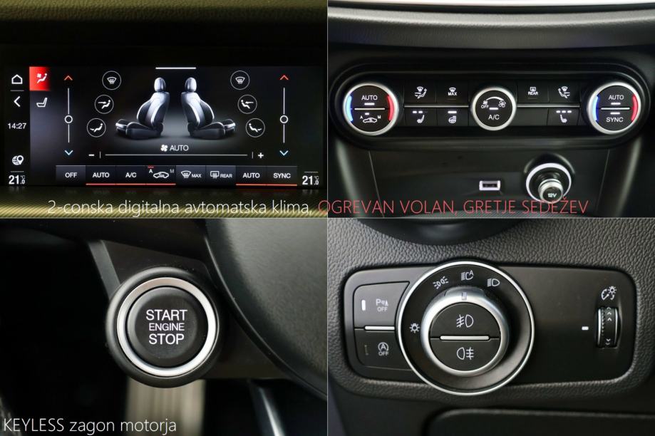 Alfa Romeo Stelvio Veloce 2.2 Multijet Q4 AT8 210KS RADARtemp MEMORY, fotografija 15
