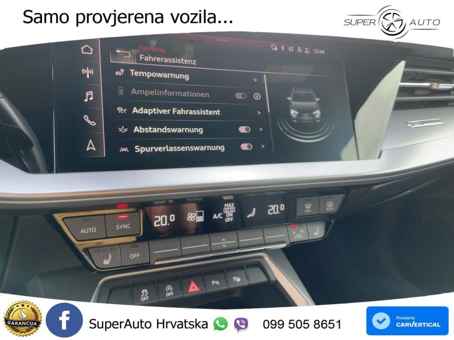 Audi A3 30 TFSI (110 KS) Mild Hybrid S tronic S line LED+GR SJED+ACC, fotografija 12
