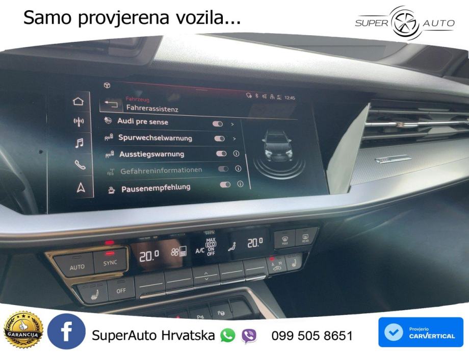 Audi A3 30 TFSI (110 KS) Mild Hybrid S tronic S line LED+GR SJED+ACC, fotografija 13