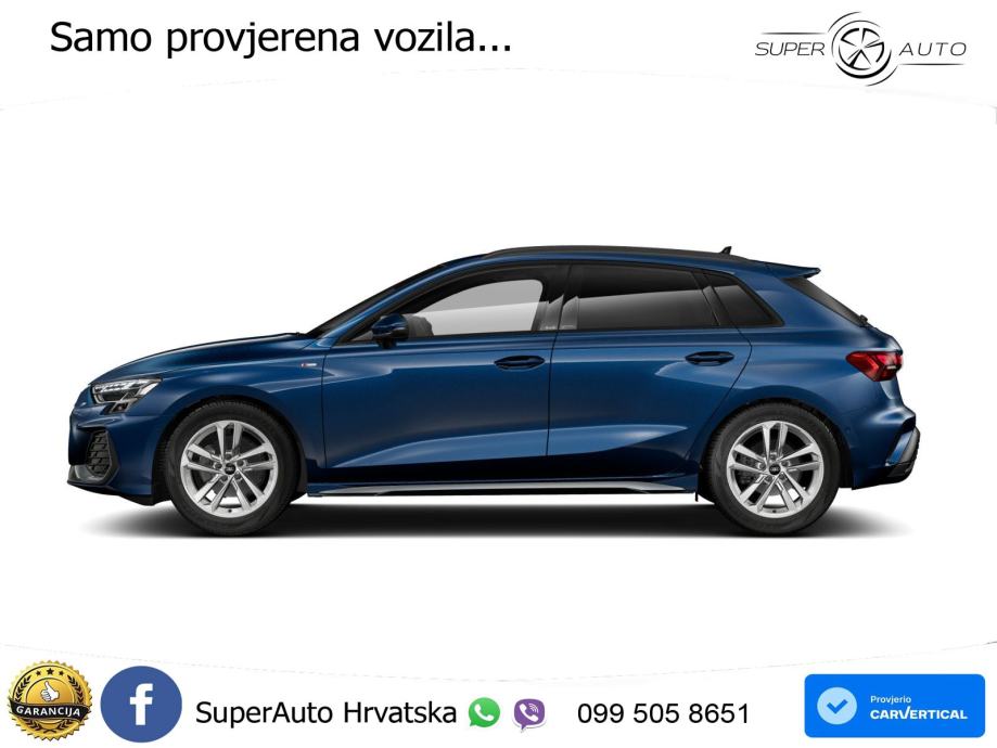 Audi A3 35 TFSI (150 KS) S line LED+GR SJED+ACC, fotografija 5