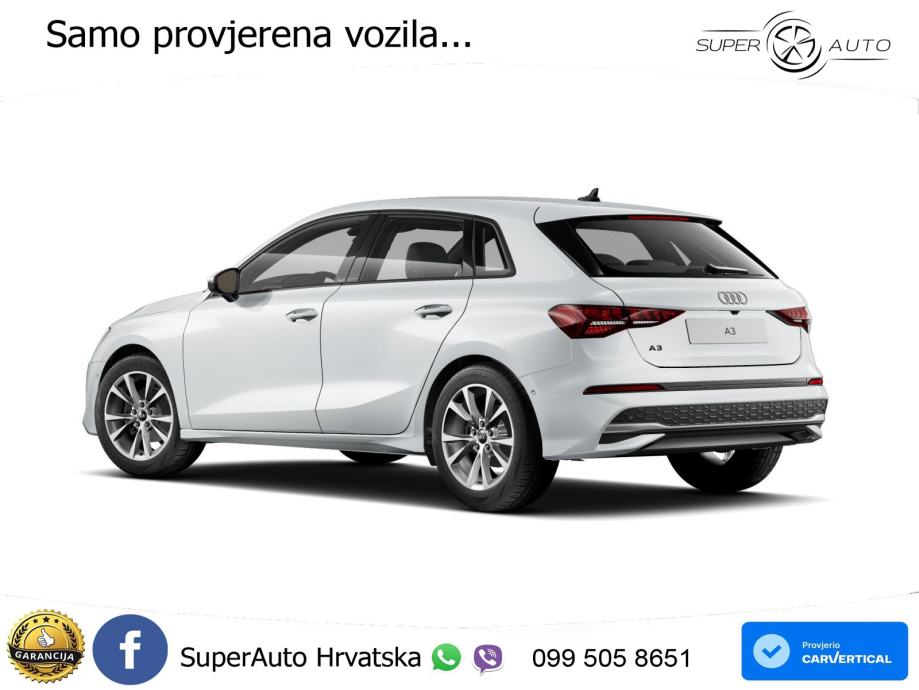 Audi A3 35 TFSI (150 KS) S tronic advanced LED+GR SJED+ACC, fotografija 3