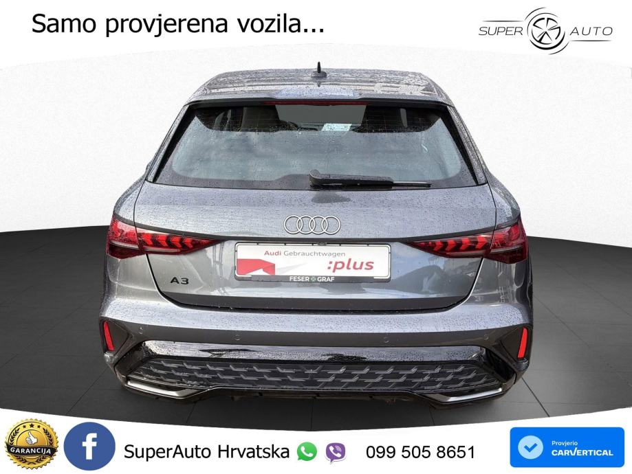 Audi A3 35 TFSI (150 KS) S tronic S line LED+GR SJED+ACC, fotografija 6
