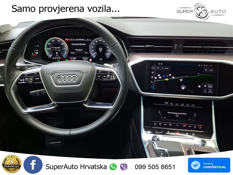 Audi A6 50 TFSIe (299 KS) quattro ultra S tronic S line LED+GR SJED+AC, fotografija 15