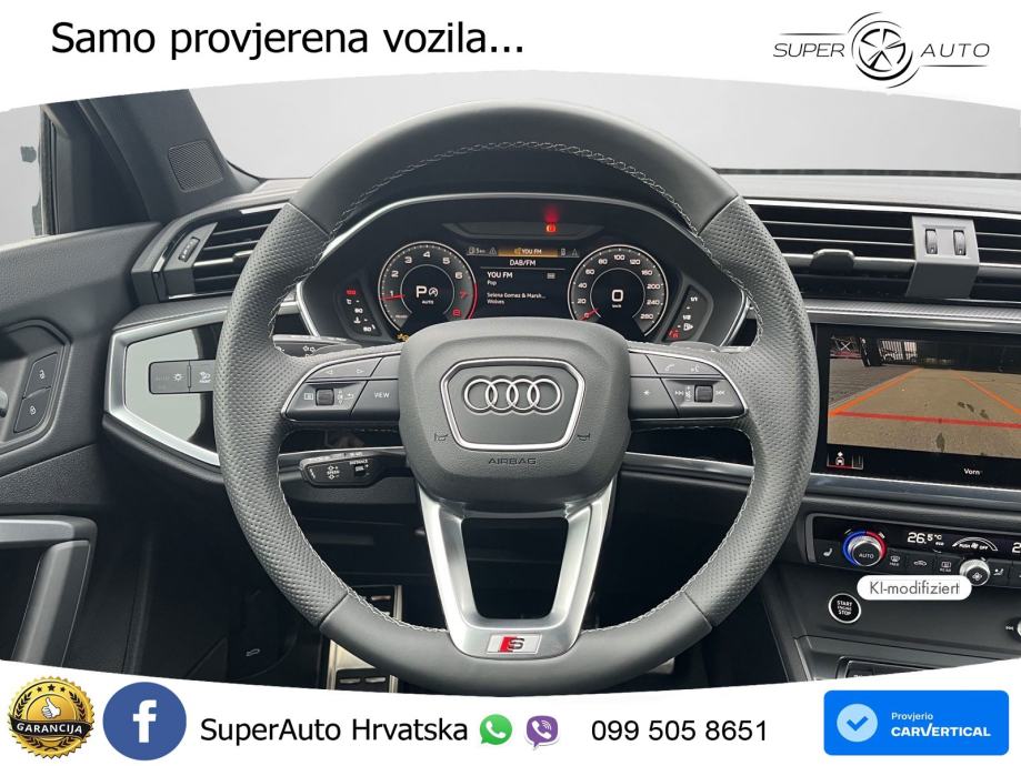 Audi Q3 II Sportback 45 TFSI (245 KS) quattro S tronic S line MATRIX+G, fotografija 9