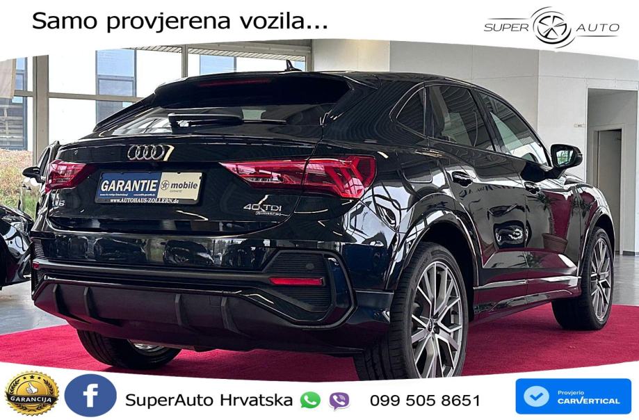 Audi Q3 Sportback 40 TDI (200 KS) quattro S tronic S line LED+GR SJED+, fotografija 6