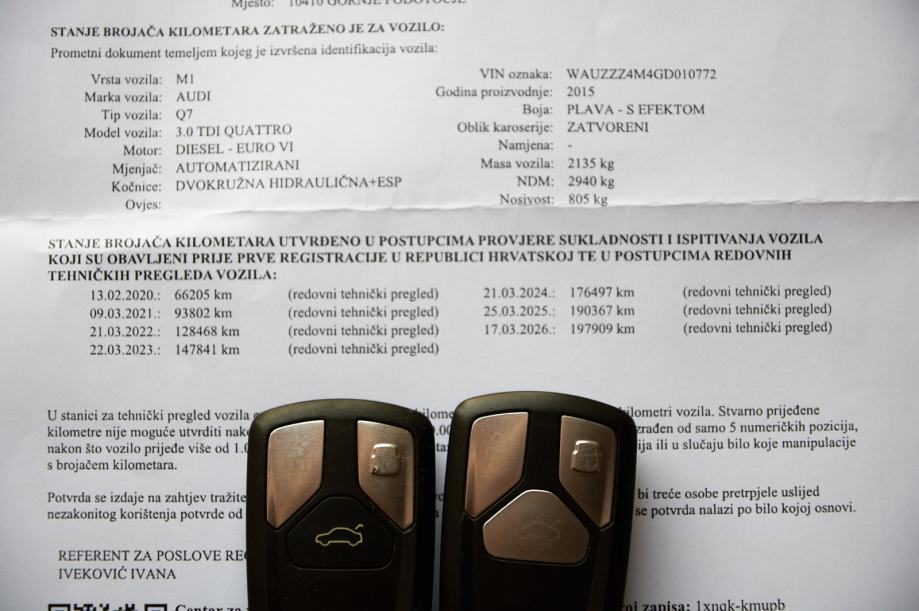 AUDI Q7 3,0 TDI QUATTRO S-LINE 2015g.reg.do 04/27g.7 sjedala.Servisna., fotografija 20