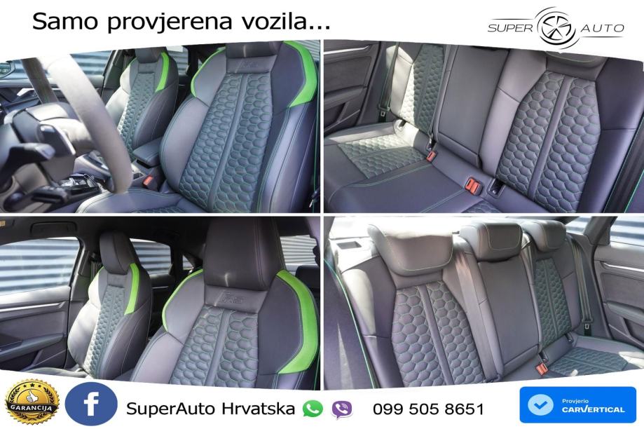 Audi RS3 Sedan 2.5 TFSI (400 KS) quattro S tronic LED+GR SJED+ACC, fotografija 12