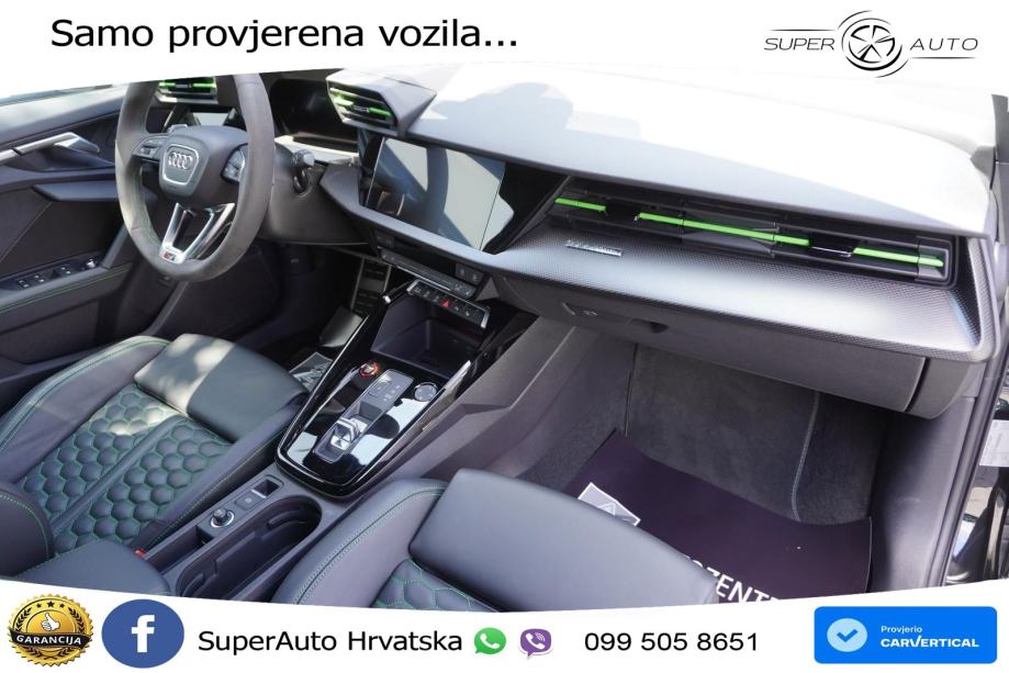 Audi RS3 Sedan 2.5 TFSI (400 KS) quattro S tronic LED+GR SJED+ACC, fotografija 14