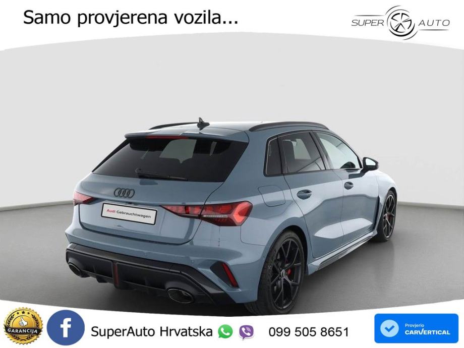 Audi RS3 Sedan 2.5 TFSI (400 KS) quattro S tronic LED+GR SJED+ACC, fotografija 2
