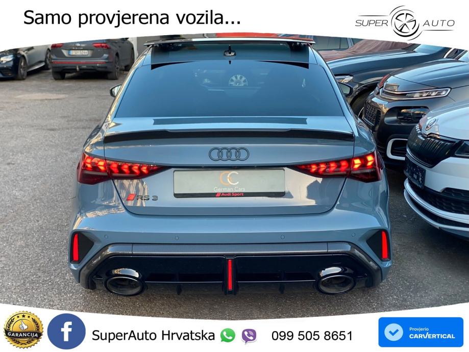 Audi RS3 Sedan 2.5 TFSI (400 KS) quattro S tronic LED+GR SJED+ACC, fotografija 7