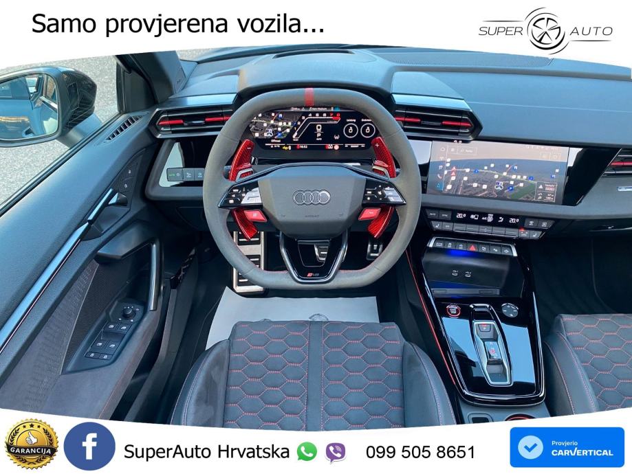 Audi RS3 Sedan 2.5 TFSI (400 KS) quattro S tronic LED+GR SJED+ACC, fotografija 12