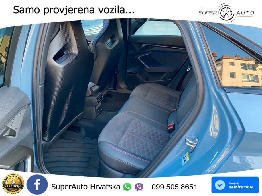 Audi RS3 Sedan 2.5 TFSI (400 KS) quattro S tronic LED+GR SJED+ACC, fotografija 16
