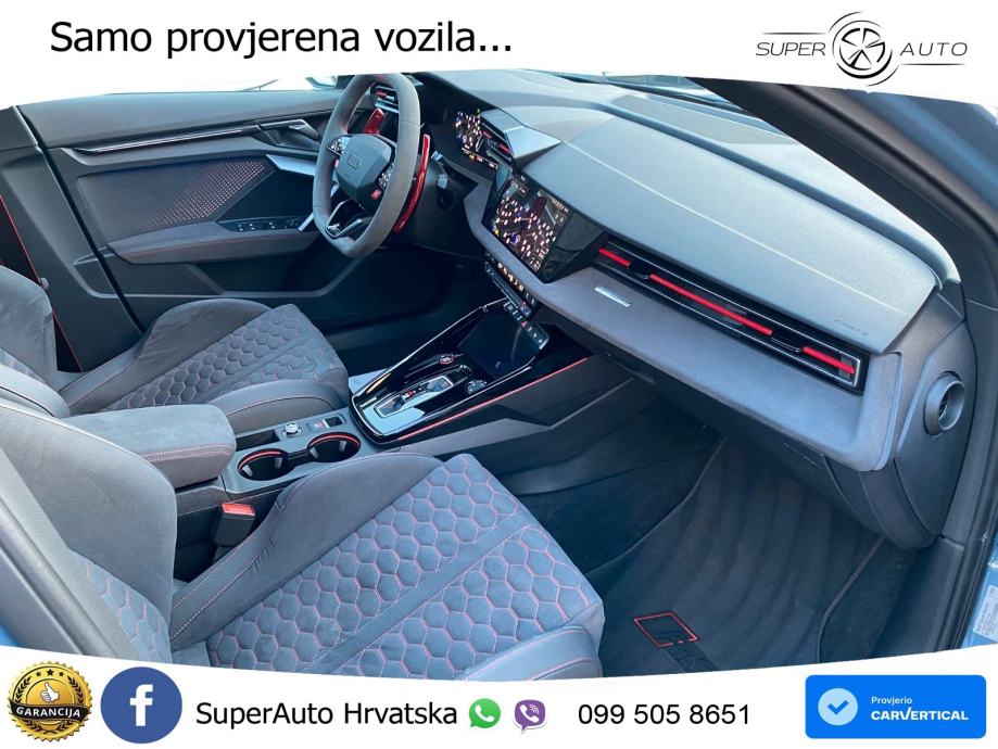 Audi RS3 Sedan 2.5 TFSI (400 KS) quattro S tronic LED+GR SJED+ACC, fotografija 18