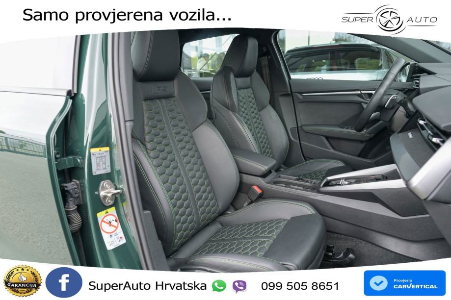Audi RS3 Sedan 2.5 TFSI (400 KS) quattro S tronic LED+GR SJED+ACC, fotografija 13