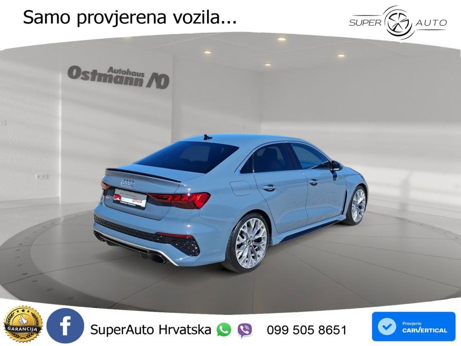 Audi RS3 Sedan 2.5 TFSI (400 KS) quattro S tronic LED+GR SJED+ACC, fotografija 4