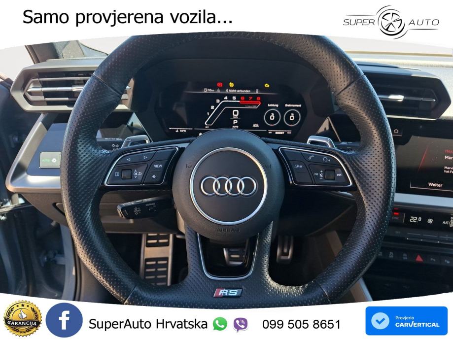 Audi RS3 Sedan 2.5 TFSI (400 KS) quattro S tronic LED+GR SJED+ACC, fotografija 11