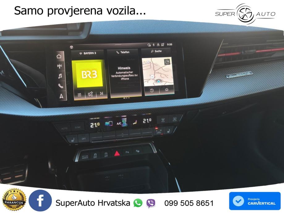 Audi RS3 Sedan 2.5 TFSI (400 KS) quattro S tronic LED+GR SJED+ACC, fotografija 17
