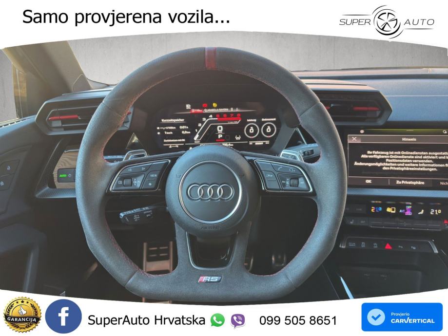 Audi RS3 Sedan 2.5 TFSI (400 KS) quattro S tronic LED+GR SJED+ACC, fotografija 18