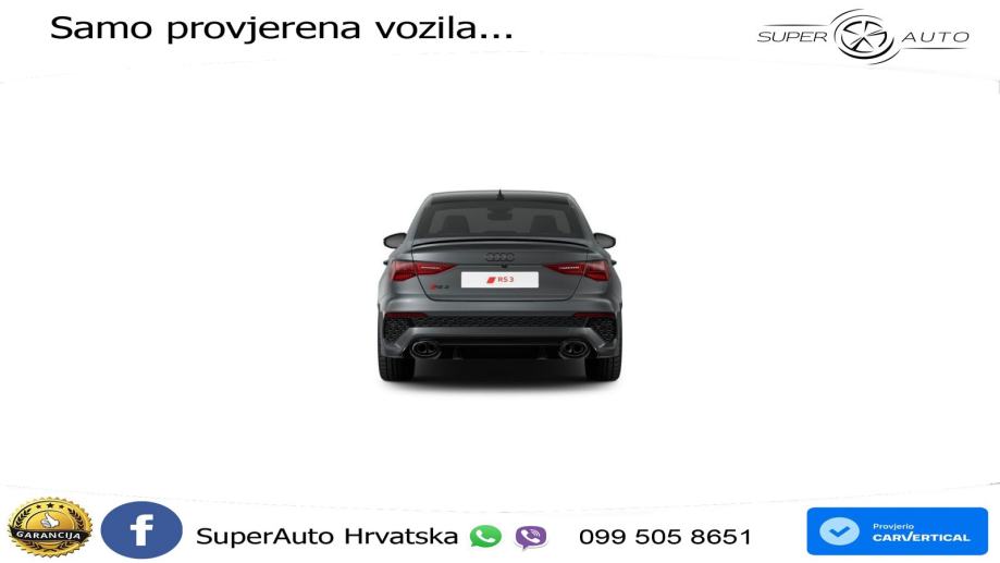 Audi RS3 Sedan 2.5 TFSI (400 KS) quattro S tronic LED+GR SJED+ACC, fotografija 4