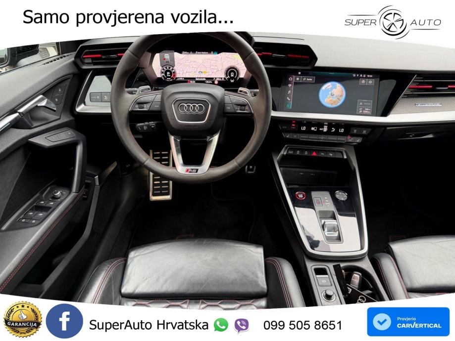 Audi RS3 Sportback 2.5 TFSI (400 KS) quattro S tronic LED+GR SJED+ACC, fotografija 14