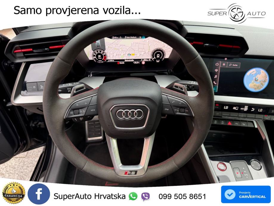 Audi RS3 Sportback 2.5 TFSI (400 KS) quattro S tronic LED+GR SJED+ACC, fotografija 17