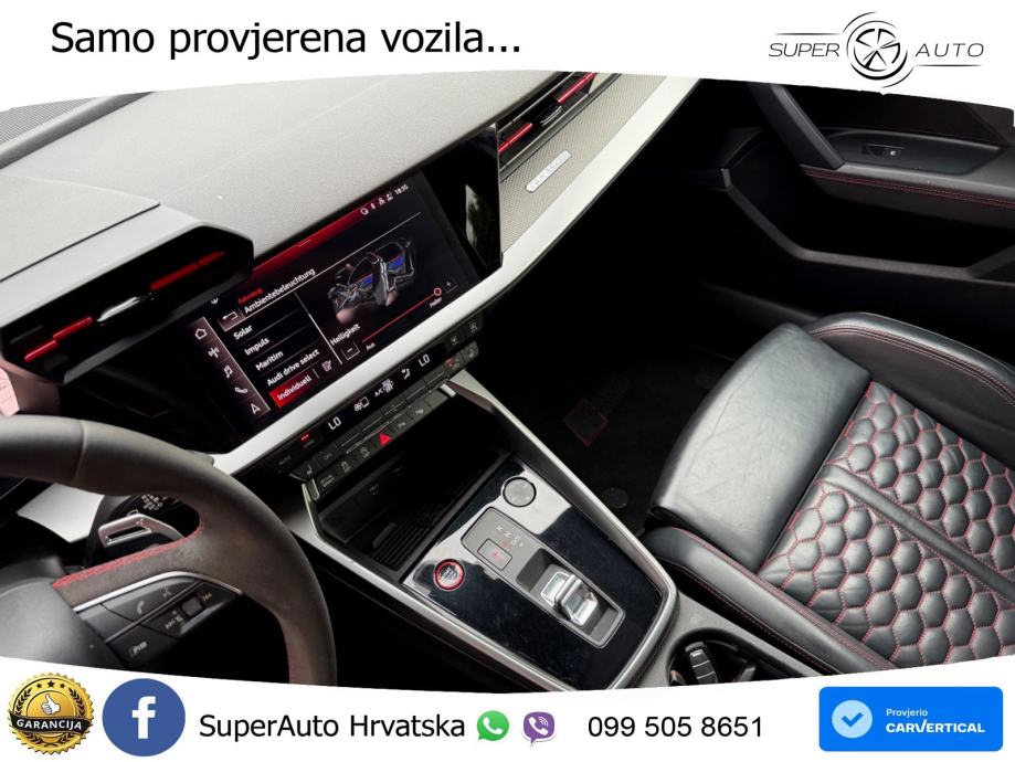 Audi RS3 Sportback 2.5 TFSI (400 KS) quattro S tronic LED+GR SJED+ACC, fotografija 19
